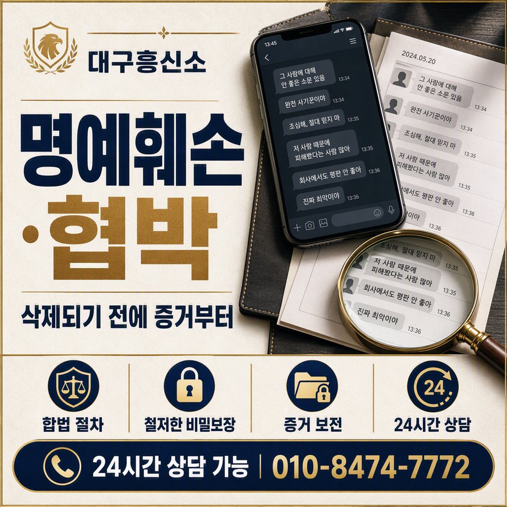 대구흥신소 명예훼손·협박 대구흥신소 명예훼손·협박